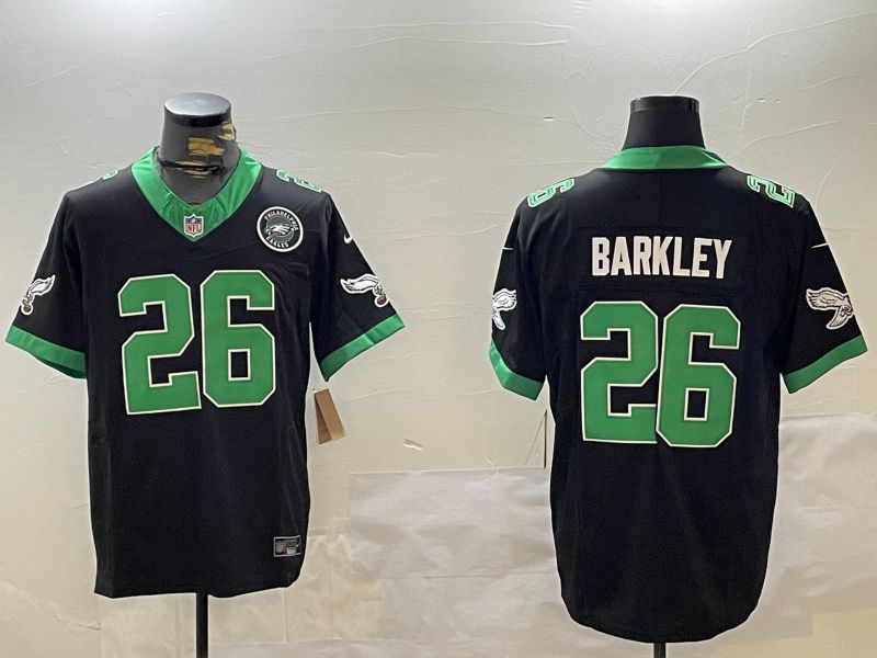 Men Philadelphia Eagles #26 Barkley Black three generations 2024 Nike Limited NFL Jersey style 2->detroit lions->NFL Jersey